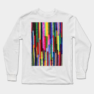 Abstract Multicolor Lines Art Long Sleeve T-Shirt